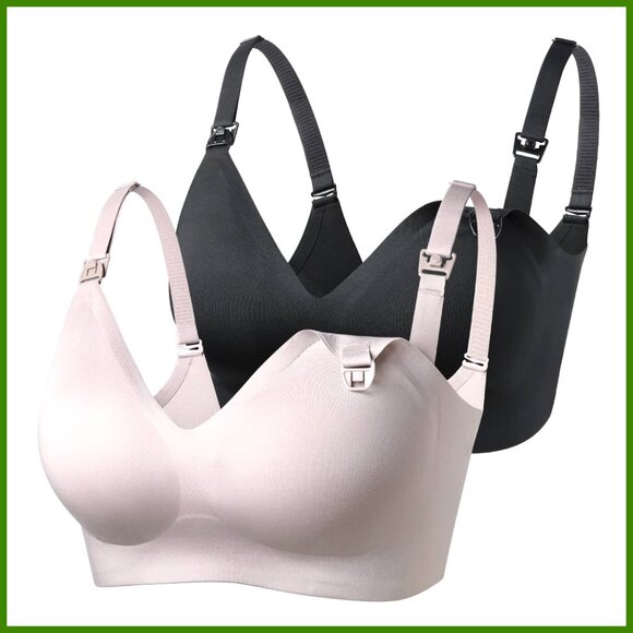 Seamless Nursing Maternity Bra Wireless Bralette Light Padding
